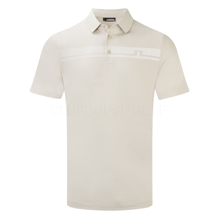 J.Lindeberg Klas Golf Polo Shirt Moonbeam / White