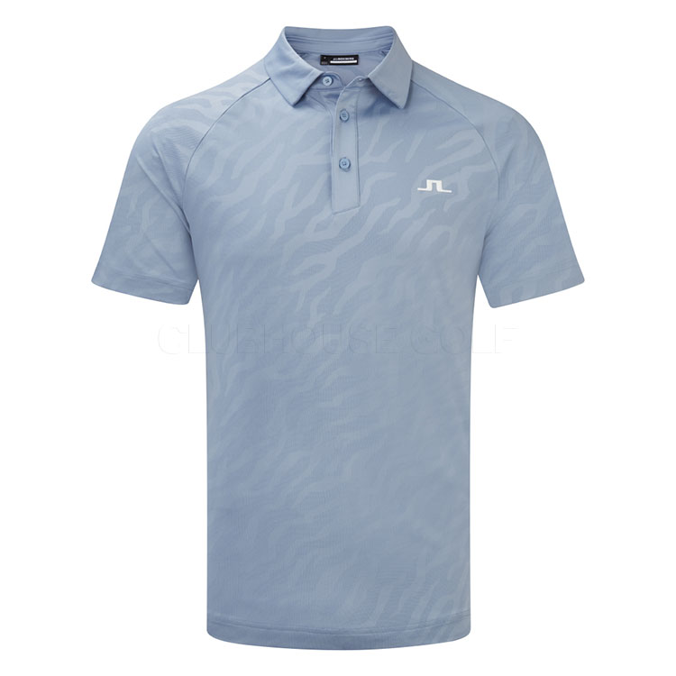 J.Lindeberg Wilhelm Golf Polo Shirt Rain Washed / White