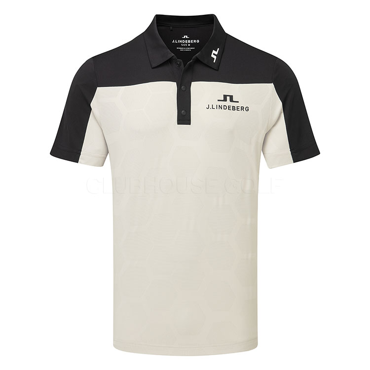 J.Lindeberg Anders Tour Mesh Golf Polo Shirt Black