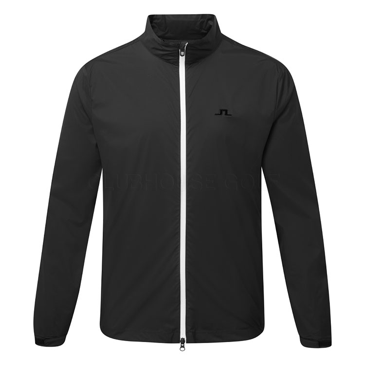 J.Lindeberg Ash Light Packable Golf Wind Jacket Black / White