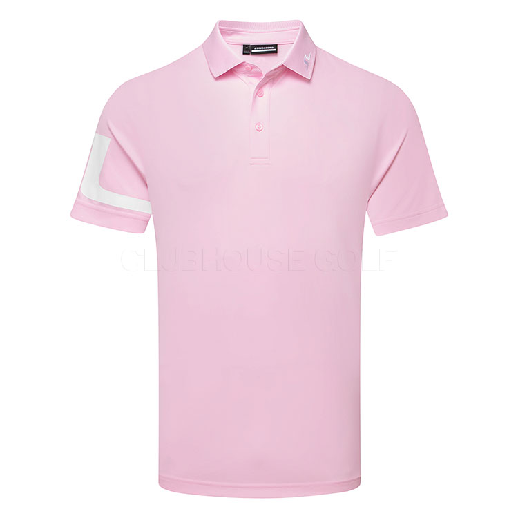 J.Lindeberg Heath Golf Polo Shirt Nosegay / White