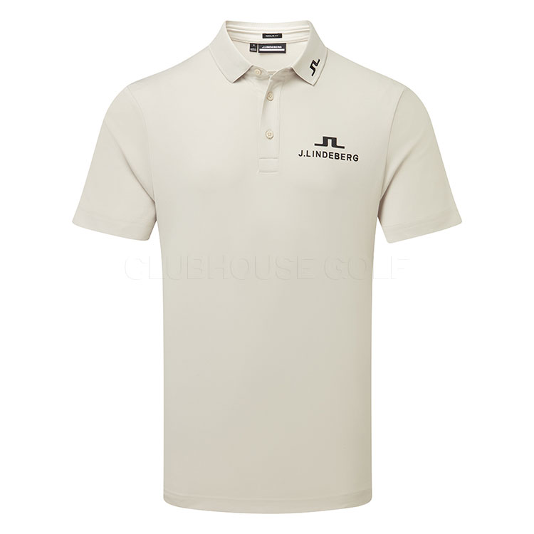 J.Lindeberg KV Tour Golf Polo Shirt Moonbeam / Causeway Blue / Black