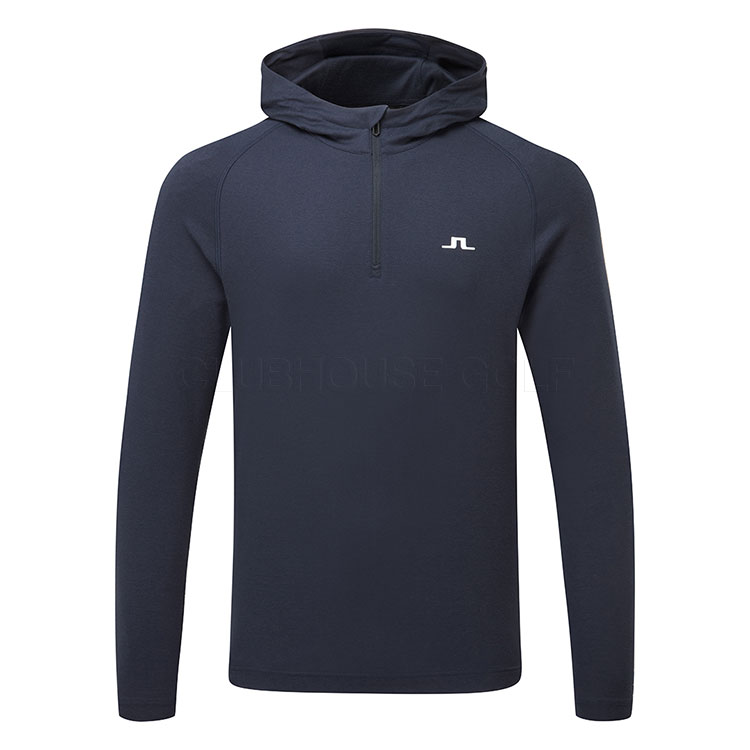 J.Lindeberg Mario 1/4 Zip Golf Hoodie JL Navy / White