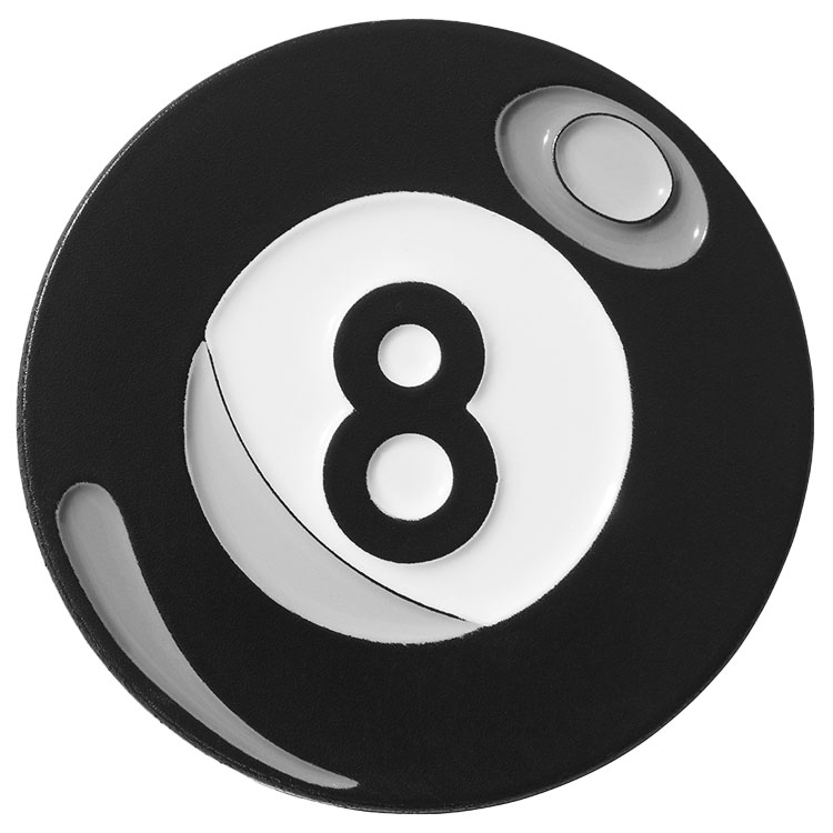 Luna Links 8Ball Ball Marker Black / White