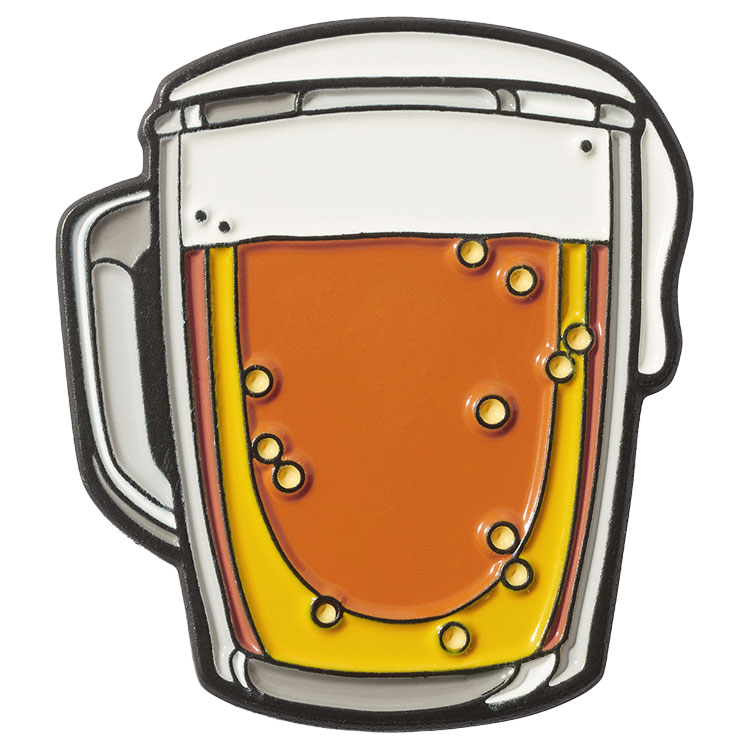 Luna Links Beer Ball Marker Yellow / White