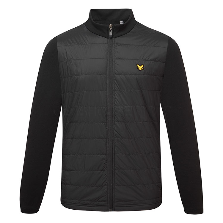 Lyle & Scott Baffle Quilted Golf Wind Jacket Jet Black