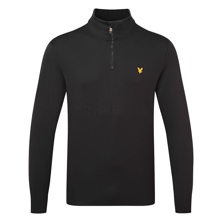 Lyle & Scott Tech 1/4 Zip Golf Sweater Jet Black