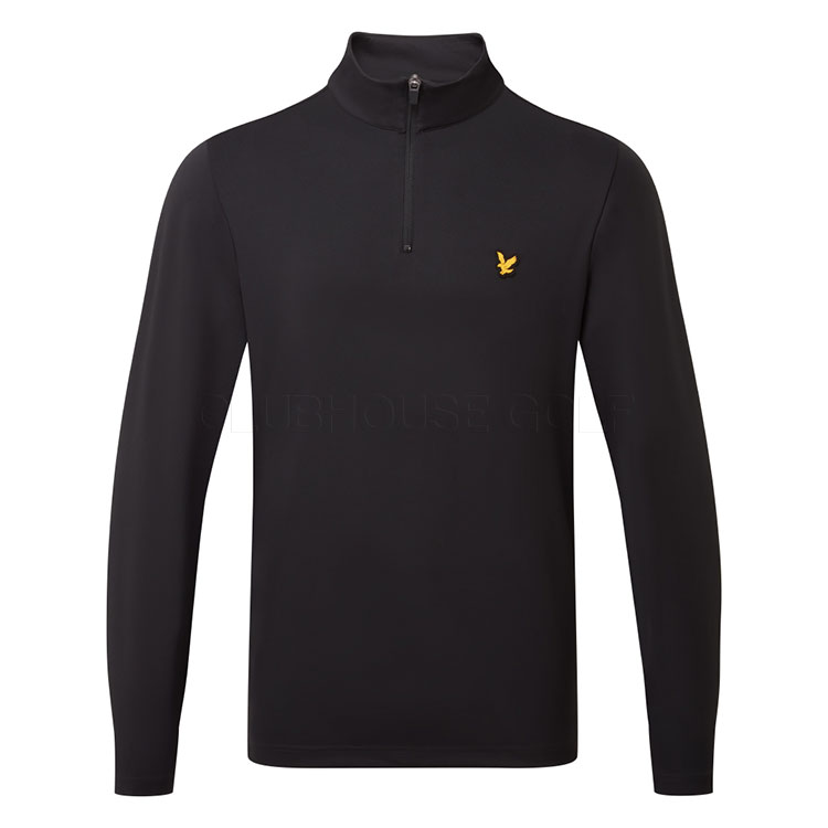 Lyle & Scott Golf Course 1/4 Zip Golf Sweater Jet Black
