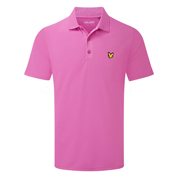 Lyle & Scott Tech Golf Polo Shirt Contour Pink
