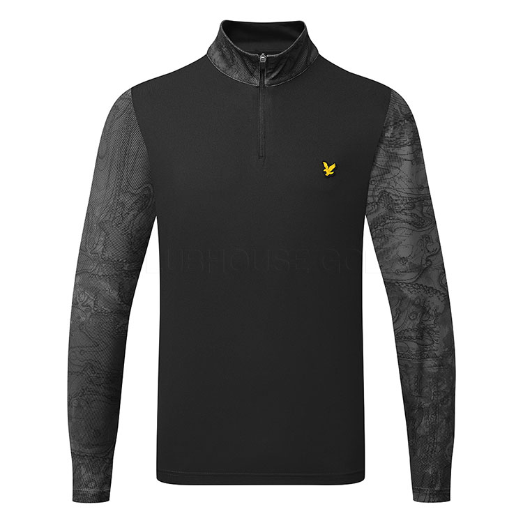 Lyle & Scott Tech 1/4 Zip Golf Sweater Cactus Green