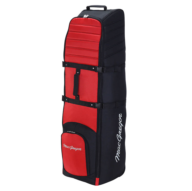 MacGregor VIP II Deluxe Wheeled Golf Travel Cover Black / Red