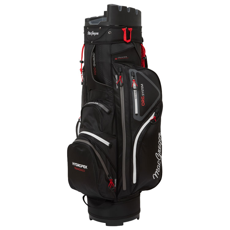 MacGregor Water Resistant Organizer Golf Cart Bag Black / Black