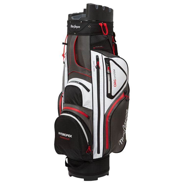 MacGregor Water Resistant Organizer Golf Cart Bag Black / Charcoal / White