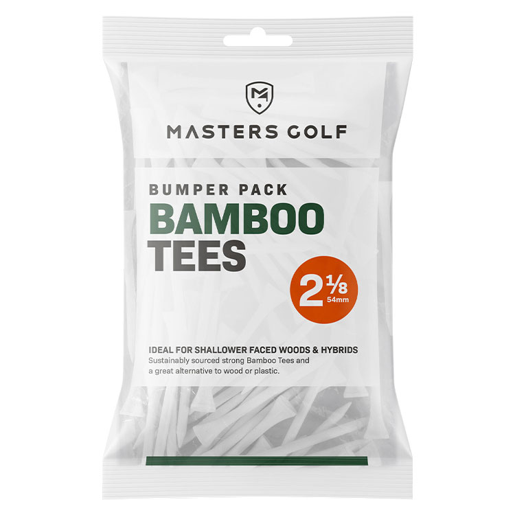 Masters 2 1/8″ Bamboo Golf Tees (130 Pack) White