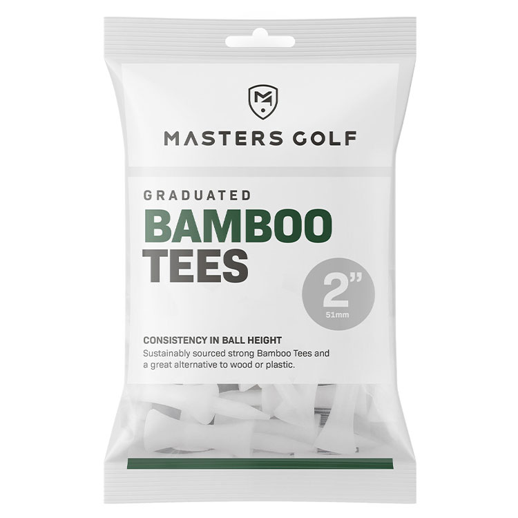 Masters 2″ Bamboo Graduated Golf Tees (20 Pack) White