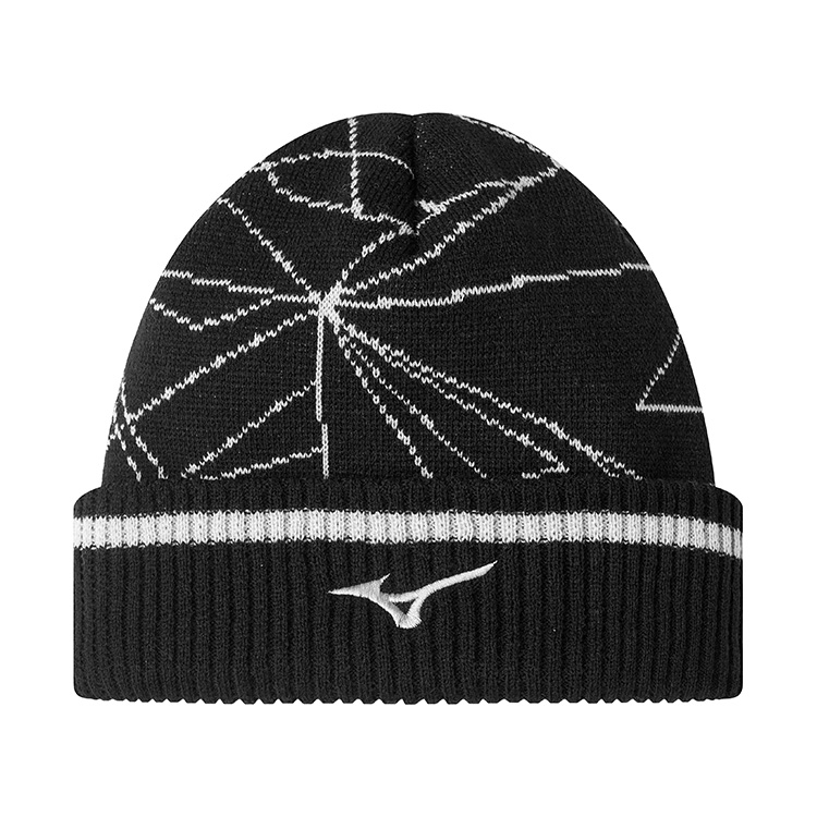 Mizuno Breath Thermo Graphic Golf Beanie Black