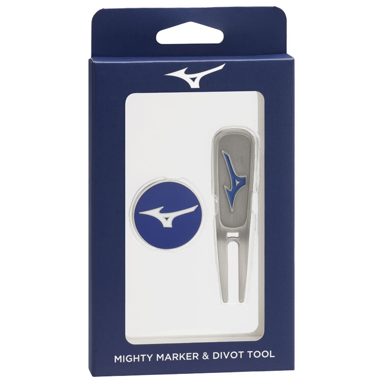 Mizuno Divot Tool & Ball Marker Silver / Blue