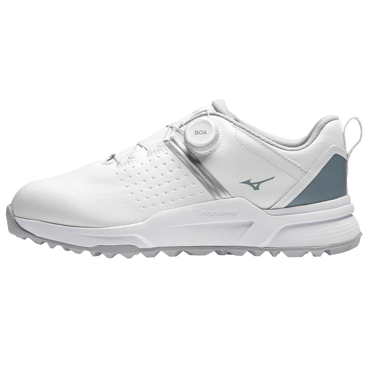 Mizuno Hazard Enerzy BOA Golf Shoes Snow White / Citadel
