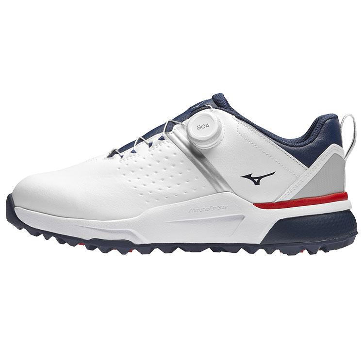 Mizuno Hazard Enerzy BOA Golf Shoes White / Dress Blue