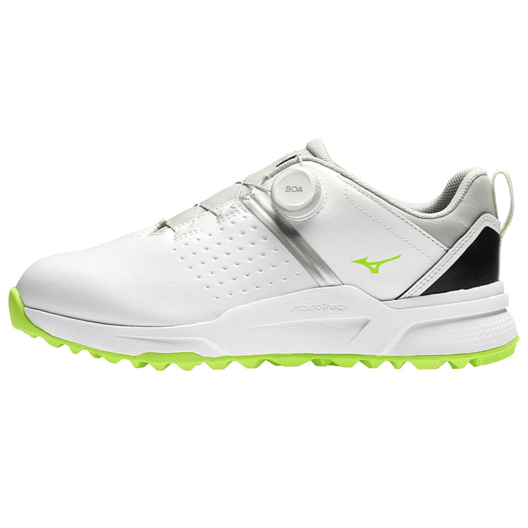 Mizuno Hazard Enerzy BOA Golf Shoes White / Green Gecko