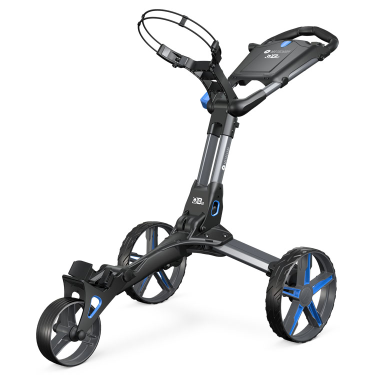 Motocaddy QB2 3 Wheel Golf Trolley Graphite / Blue