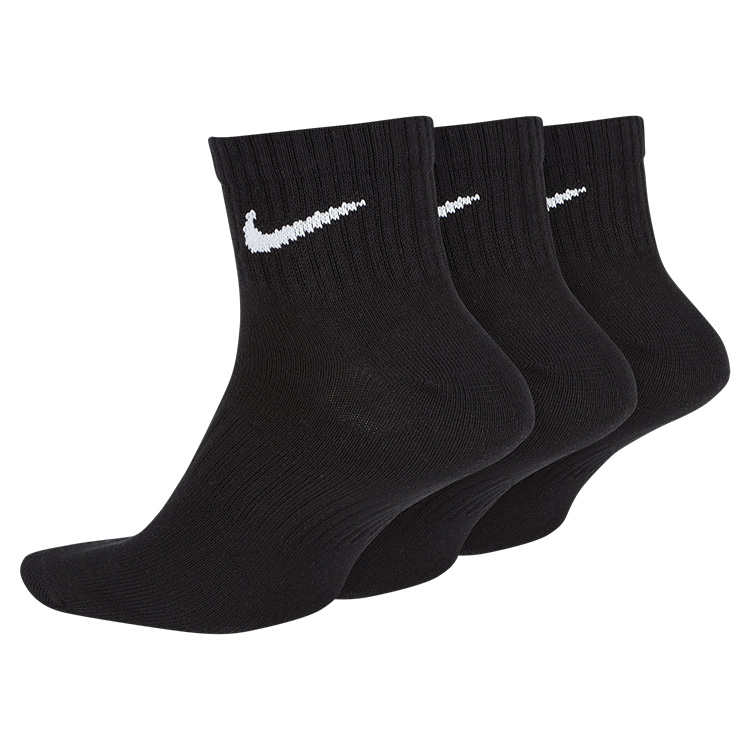 Nike Everyday Lightweight Ankle Golf Socks (3 Pack) Black
