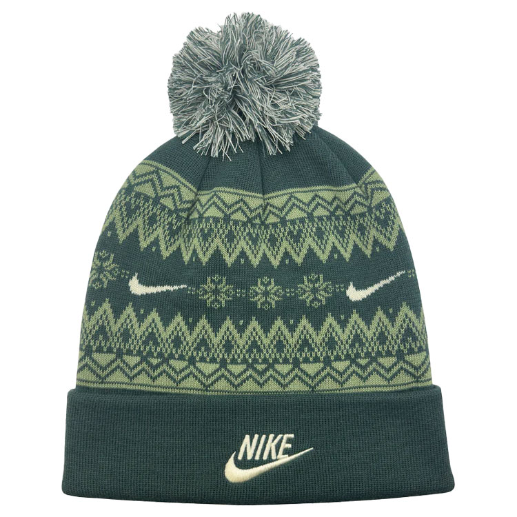 Nike Festive Peak Golf Beanie Vintage Green / Coconut Milk