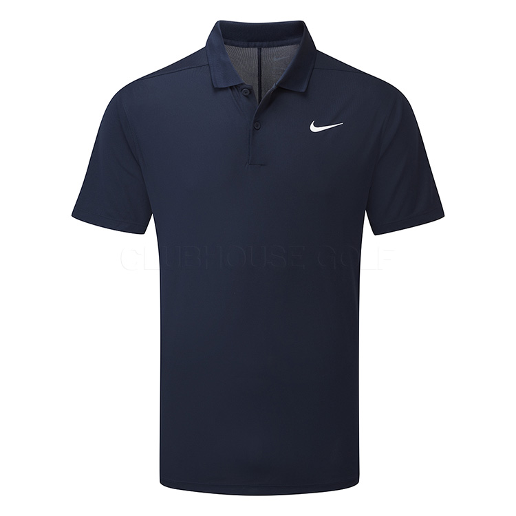 Nike Dry Victory Solid Golf Polo Shirt Obsidian / White