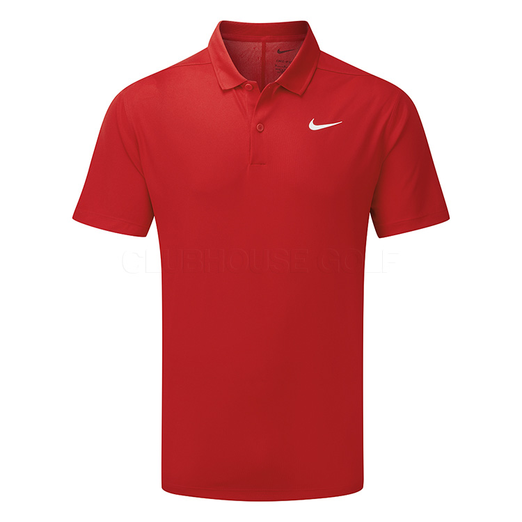 Nike Dry Victory Solid Golf Polo Shirt University Red / White