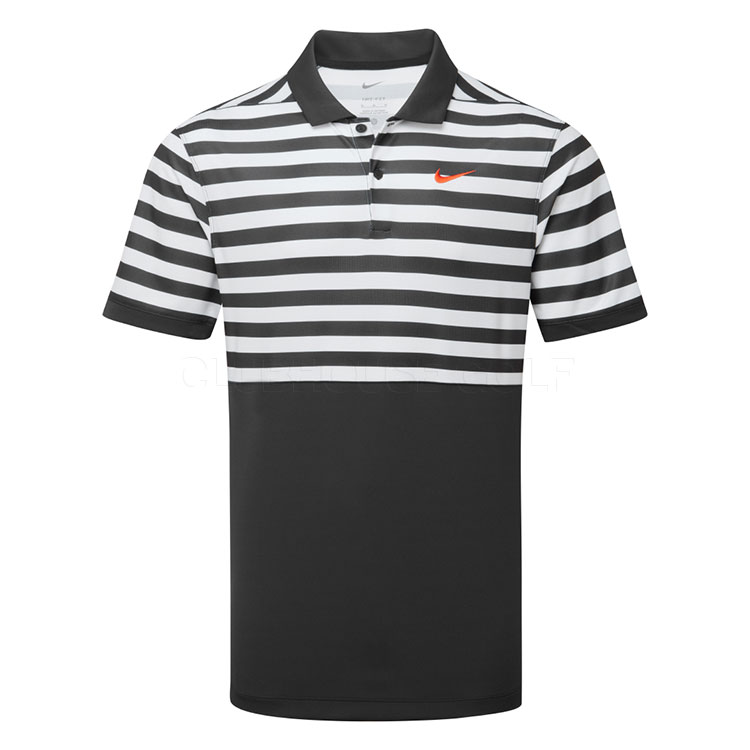 Nike Dry Victory+ Blocked Golf Polo Shirt Black / Team Orange