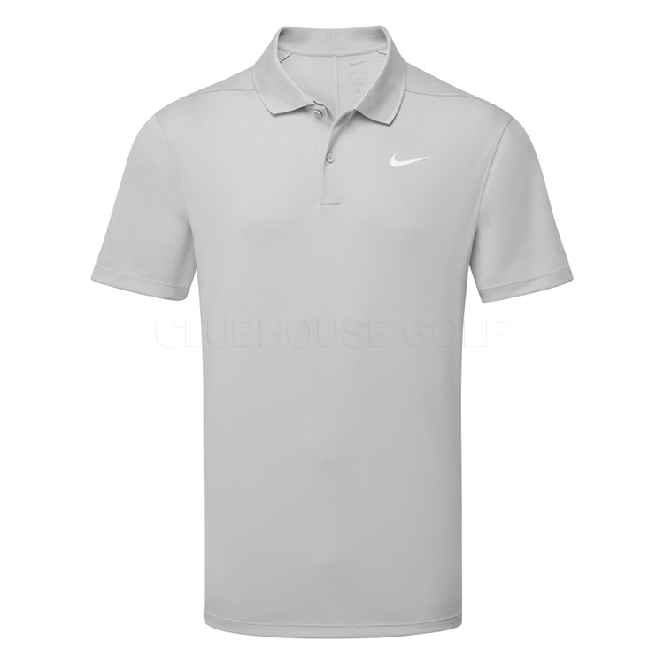 Nike Dry Victory Solid Golf Polo Shirt Wolf Grey / White