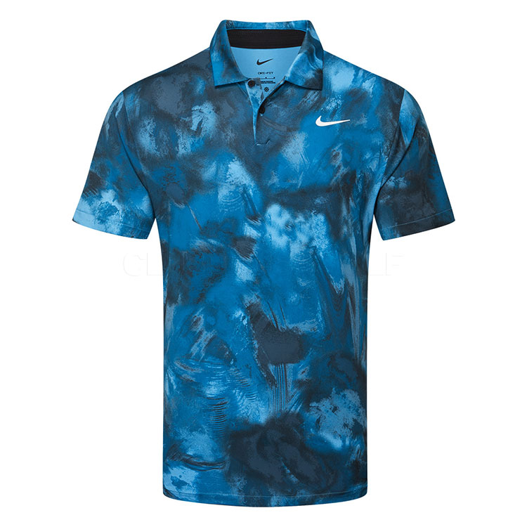 Nike Dry Tour Ombre Print Golf Polo Shirt Obsidian / White