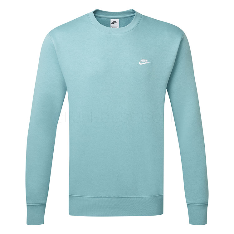 Nike Club Crew Neck Golf Sweater Denim Turquoise / White