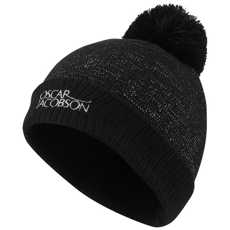 Oscar Jacobson Avalon Bobble Golf Beanie Black