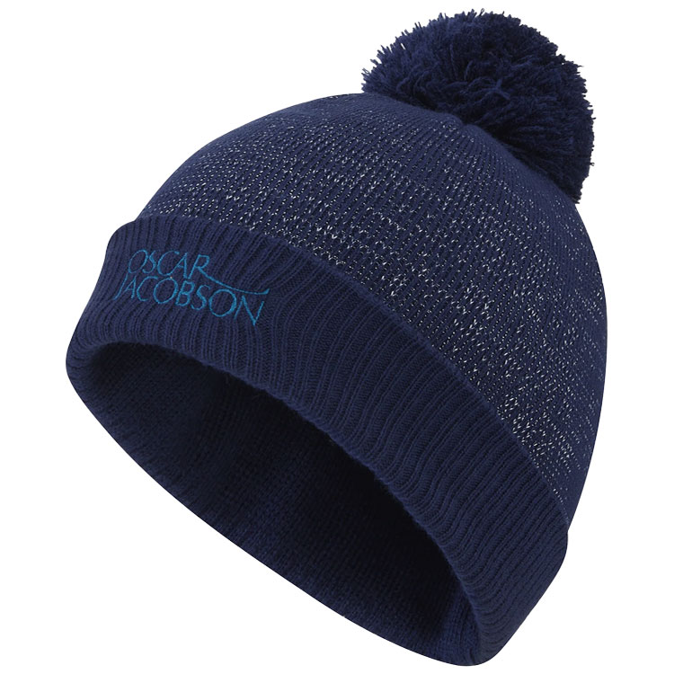 Oscar Jacobson Avalon Bobble Golf Beanie Navy