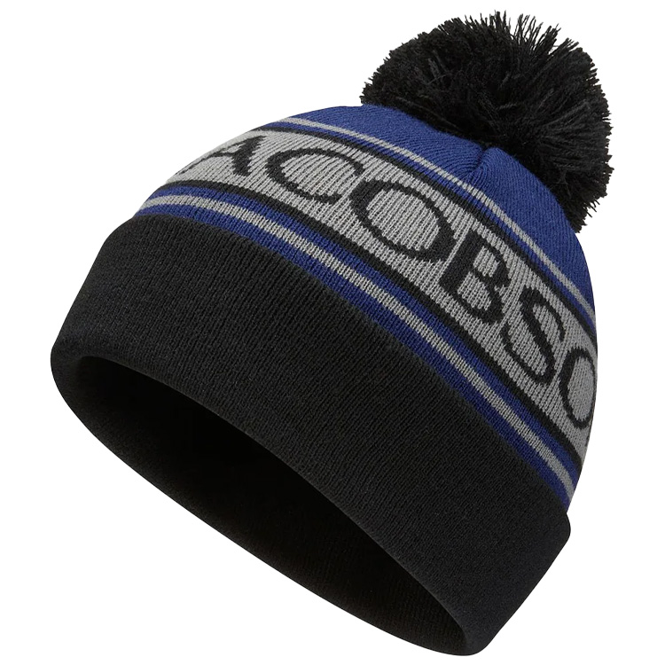 Oscar Jacobson Gillies Bobble Golf Beanie Navy / Black