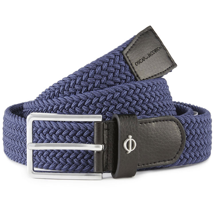 Oscar Jacobson Maxwell Webbed Golf Belt Navy