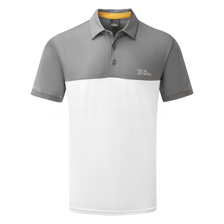 Oscar Jacobson Matley Golf Polo Shirt Pewter