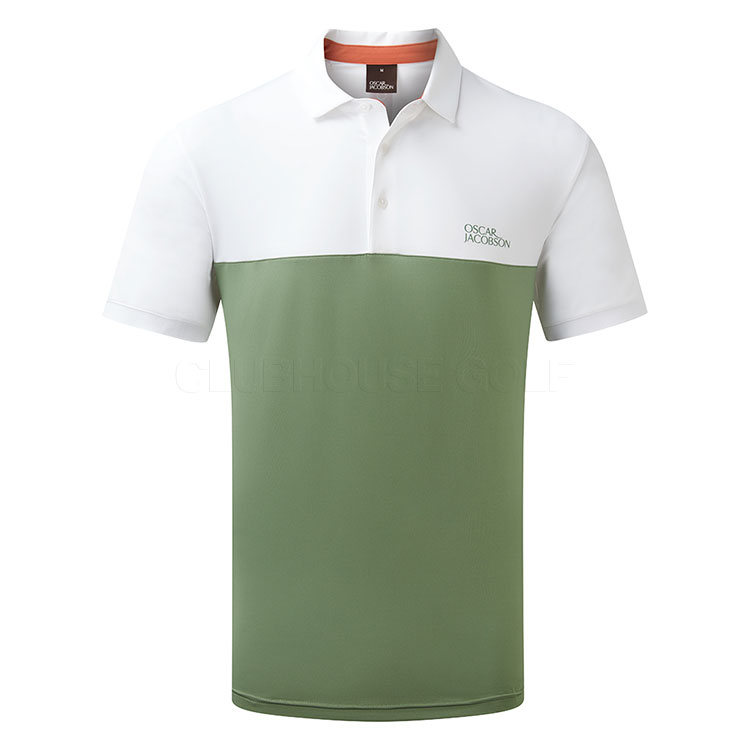 Oscar Jacobson Matley Golf Polo Shirt Watercress