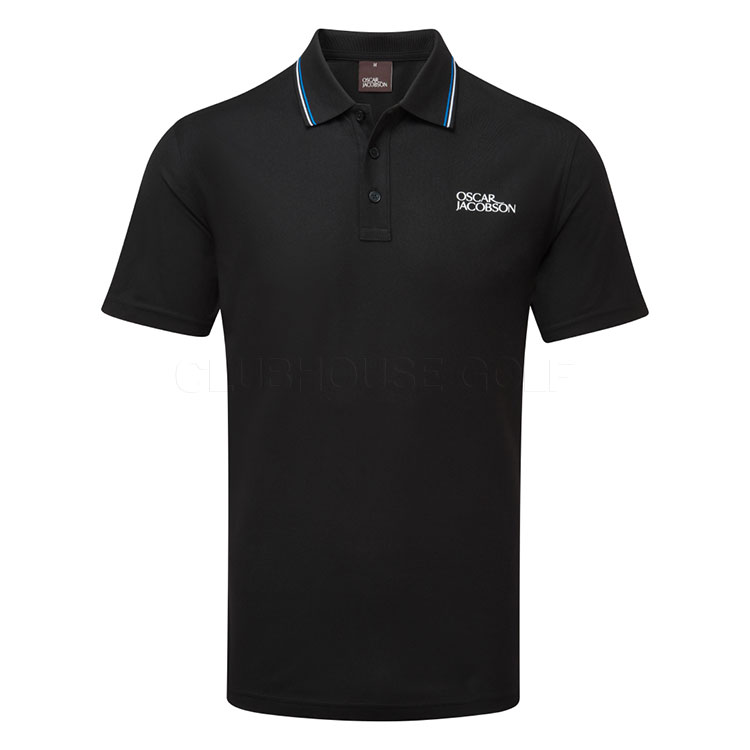 Oscar Jacobson Stanley Golf Polo Shirt Black
