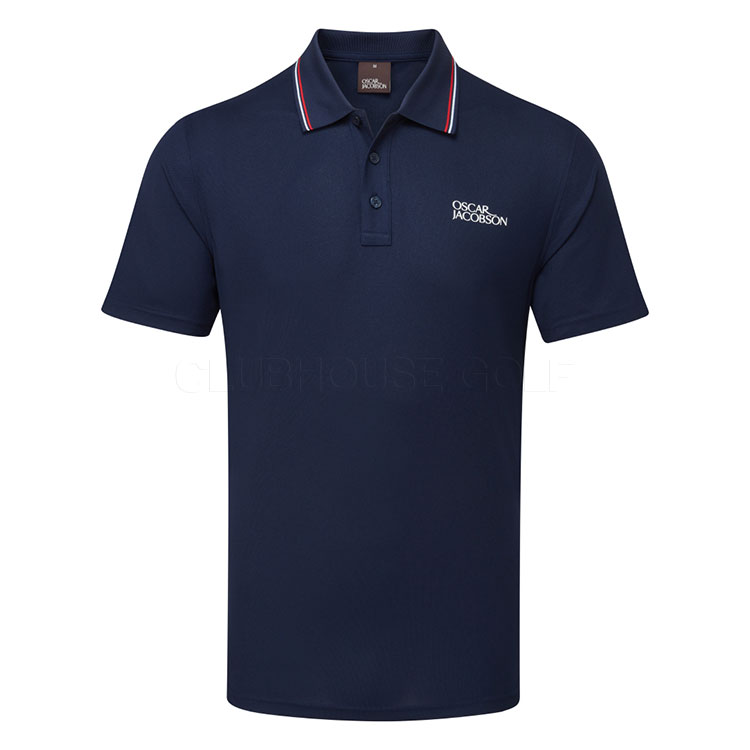 Oscar Jacobson Stanley Golf Polo Shirt Navy