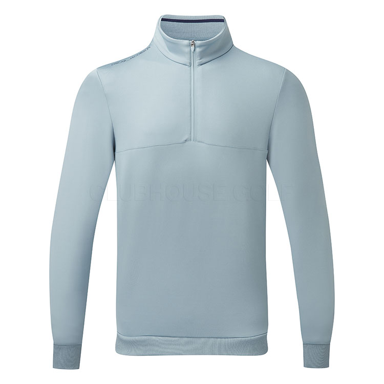 Oscar Jacobson Westland 1/4 Zip Golf Sweater Skyway
