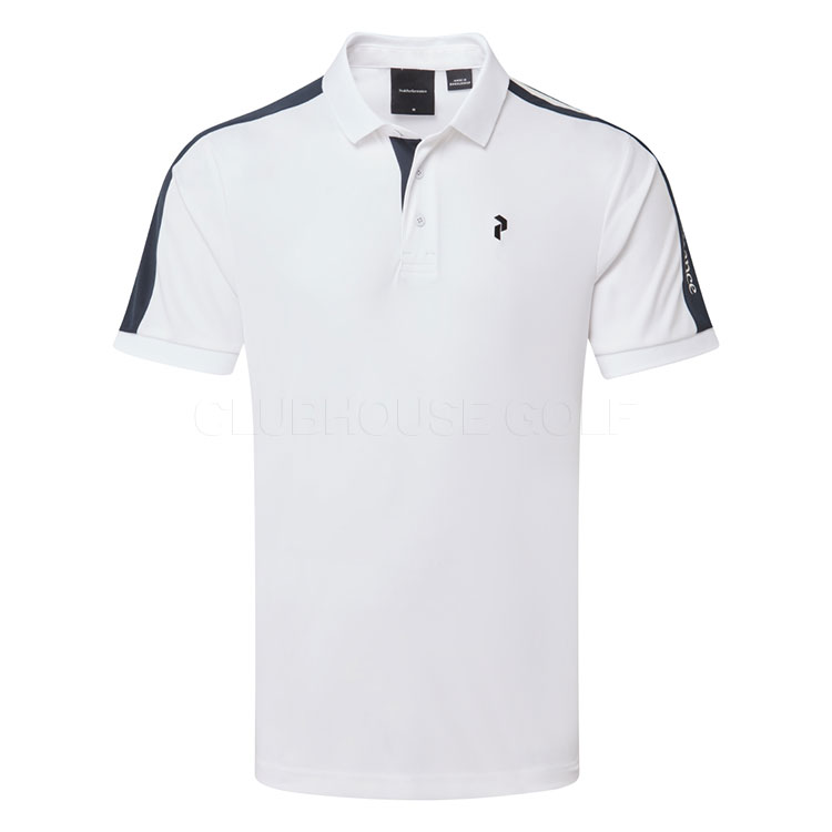 Peak Performance Player Golf Polo Shirt White / Salute Blue