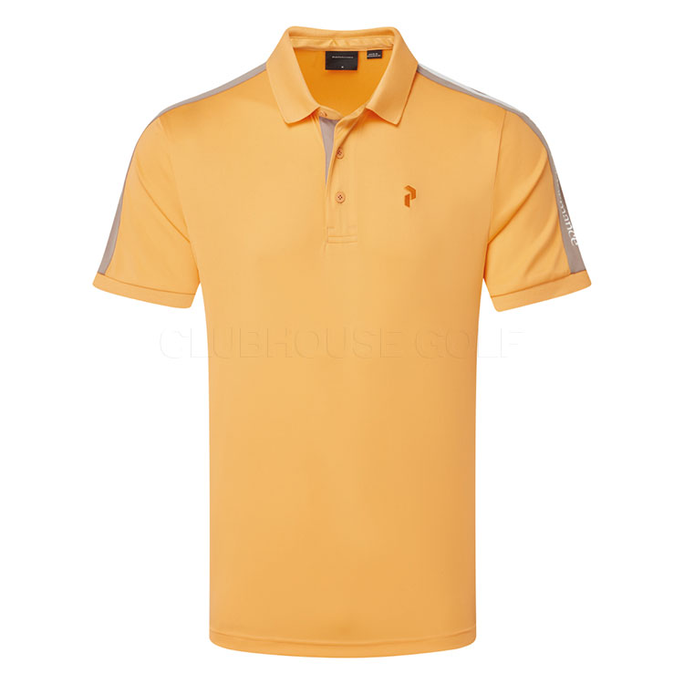 Peak Performance Player Golf Polo Shirt Blazing Orange / Avid Beige