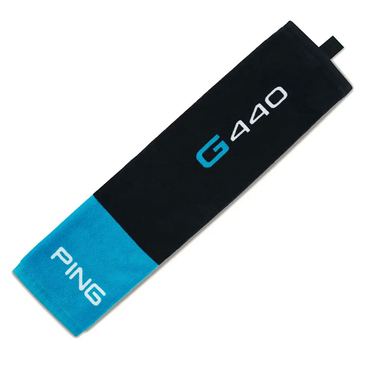 Ping G440 Tri-Fold Golf Towel Black / Blue