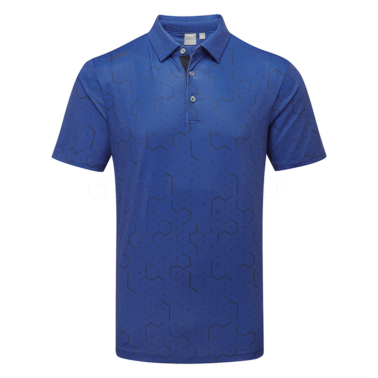 Ping Geo Golf Polo Shirt Blue Surf / Navy