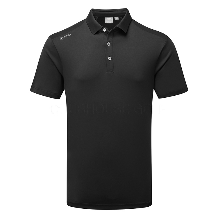 Ping Lindum Golf Polo Shirt Black