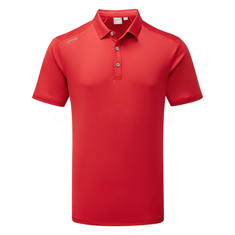 Ping Lindum Golf Polo Shirt Rich Red