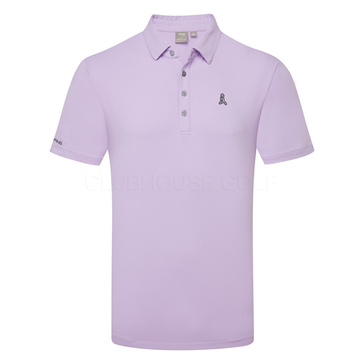Ping Mr Ping Golf Polo Shirt Cool Lilac