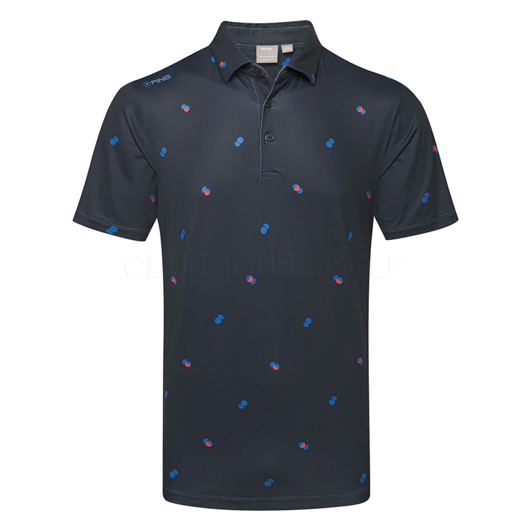 Ping Two Tone Golf Polo Shirt Navy / Poppy Multi